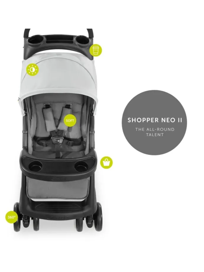 Buggy Shopper Neo II inkl. XXL Zubehörpaket in grau,schwarz
