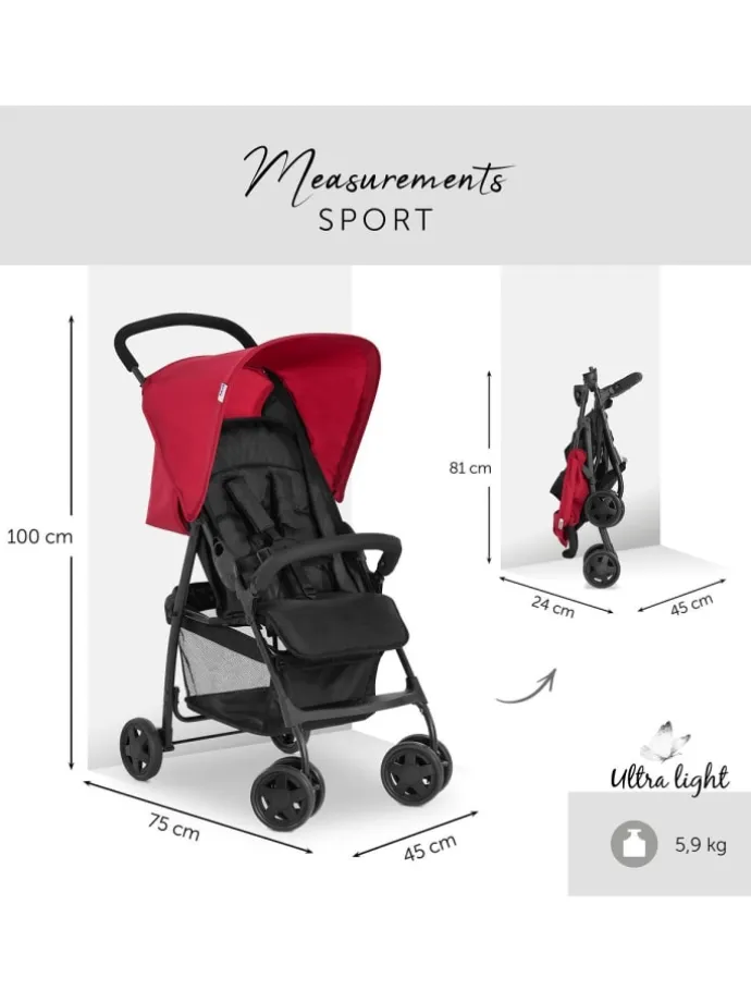 Buggy Sport inkl. Schutzpaket in rot