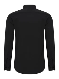 Business Hemd Slim Fit Premium Cotton-Stretch in Schwarz