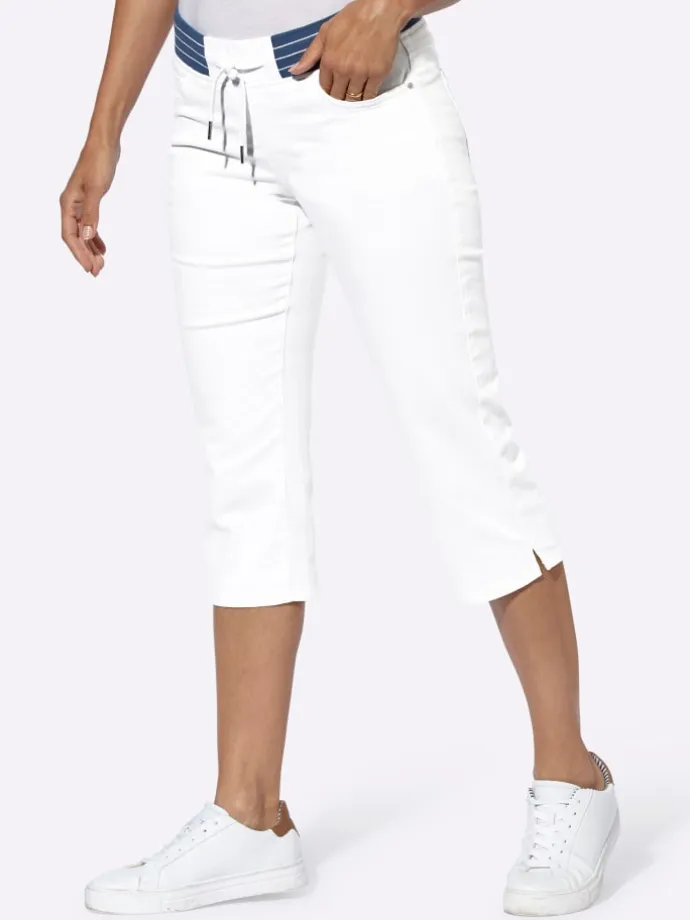 Capri-Jeans in weiß
