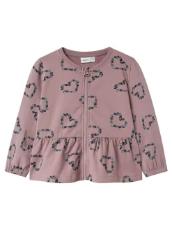 Cardigan in Altrosa/ Dunkelblau