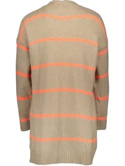 Cardigan in Beige/ Orange