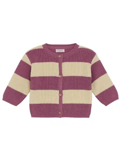 Cardigan in Lila/ Beige