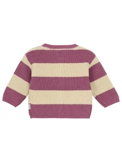 Cardigan in Lila/ Beige