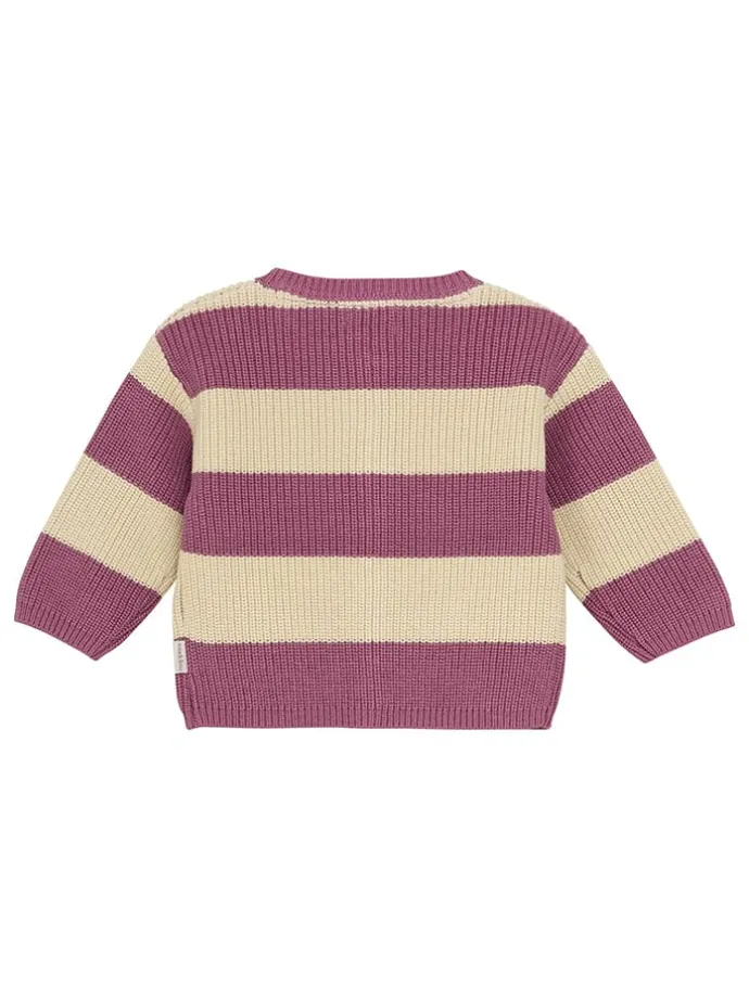 Cardigan in Lila/ Beige