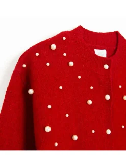 Cardigan in Rot
