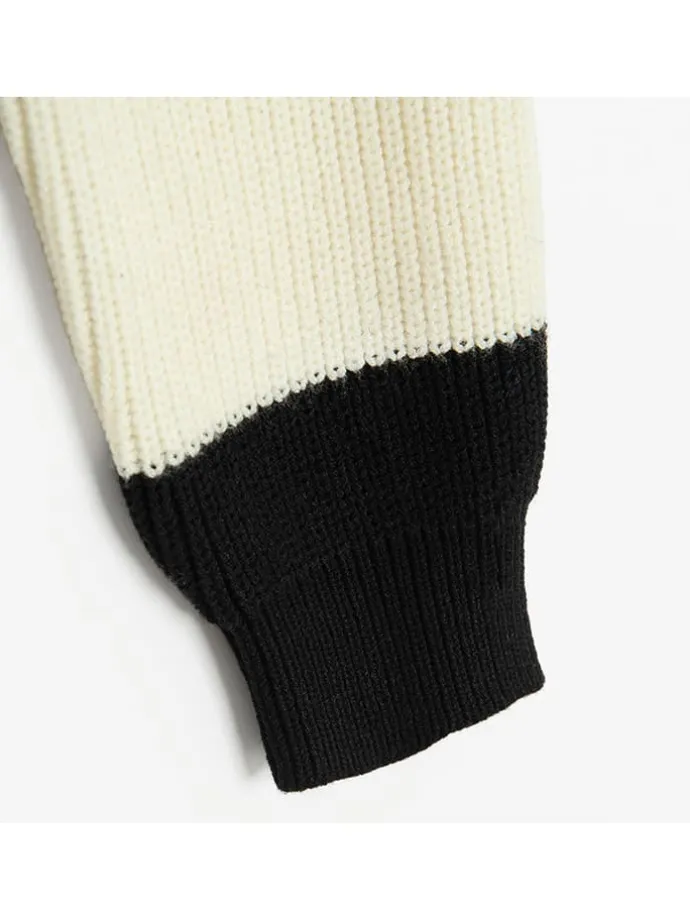 Cardigan in Schwarz/ Creme