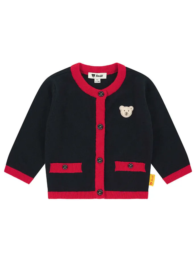 Cardigan in Schwarz/ Rot