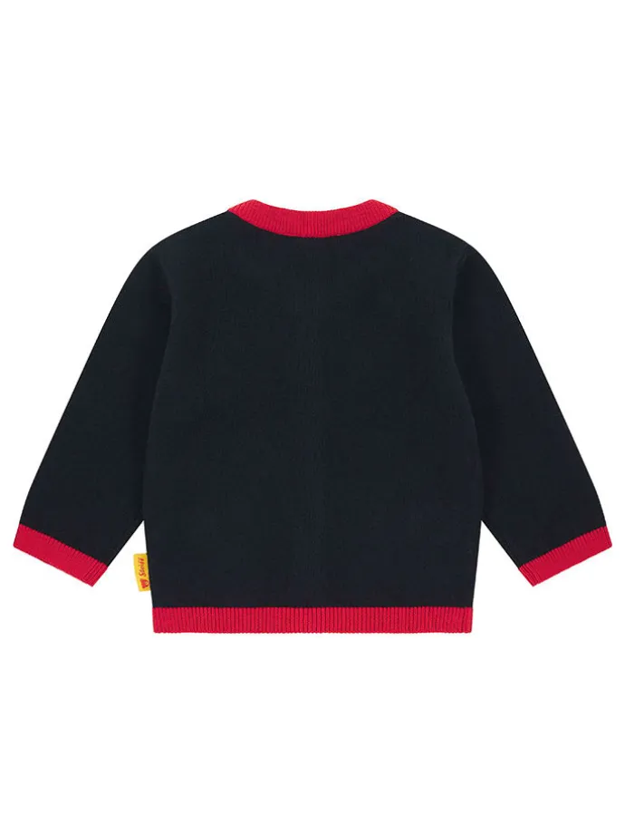 Cardigan in Schwarz/ Rot