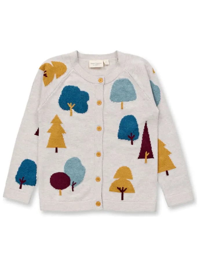 Cardigan "Ova" in Creme/ Bunt