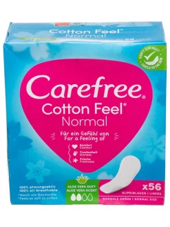 Carefree Slipeinlagen Cotton Feel Normal Aloe Vera Duft 56er