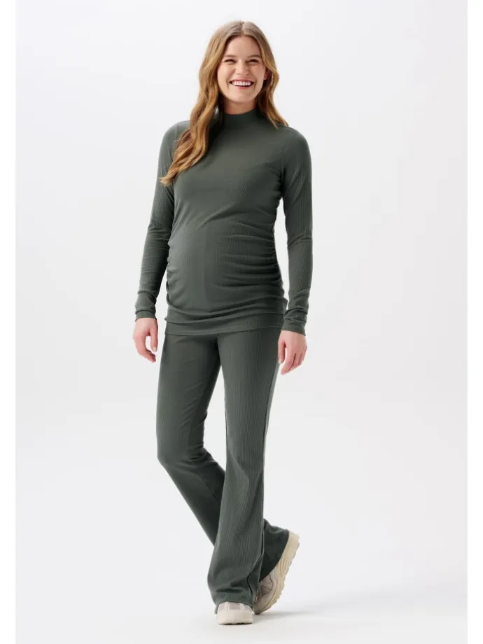 Casual Hose Flared Heja in Olive