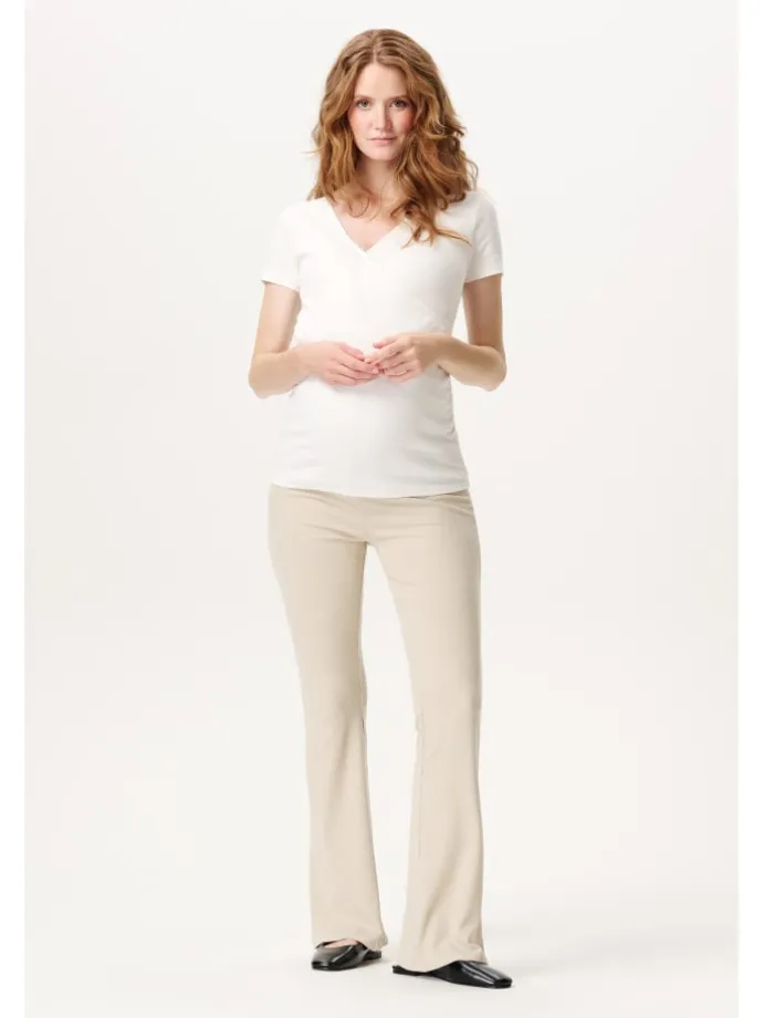 Casual Hose Flared Heja in Light Sand