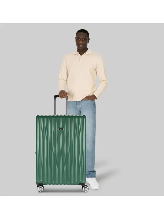 Cervia 2.0 4 Rollen Trolley L 77 cm mit Dehnfalte in smaragd-green