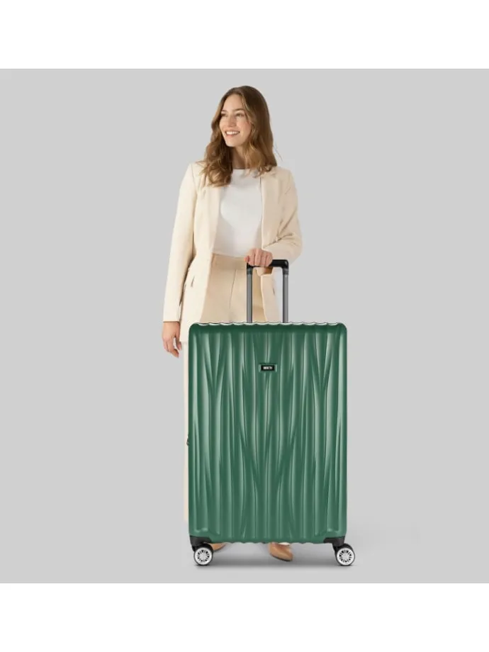 Cervia 2.0 4 Rollen Trolley L 77 cm mit Dehnfalte in smaragd-green