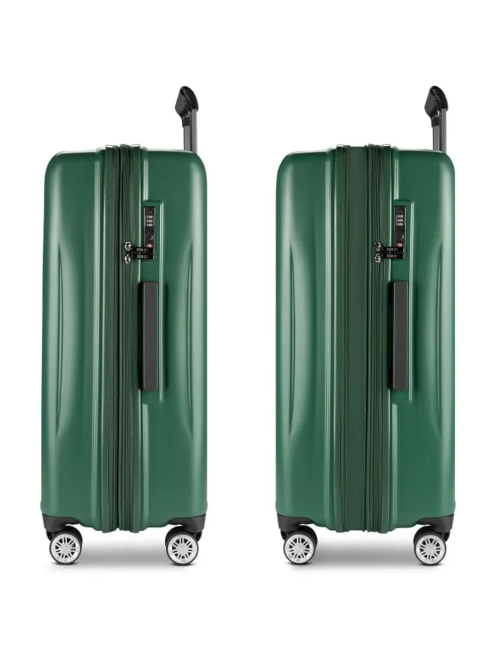 Cervia 2.0 4 Rollen Trolley L 77 cm mit Dehnfalte in smaragd-green
