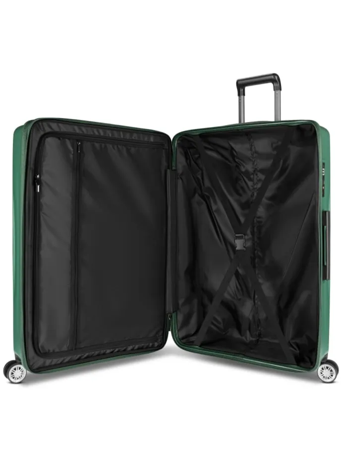 Cervia 2.0 4 Rollen Trolley L 77 cm mit Dehnfalte in smaragd-green