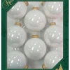 Christbaumkugeln in Weiß - 8 Stück - Ø 7 cm