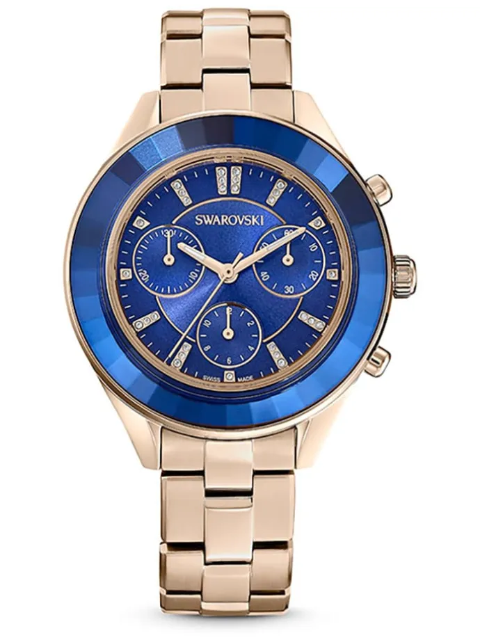 Chronograph in Gold/ Blau