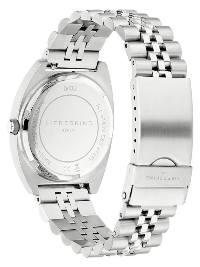 Chronograph in Silber/ Apricot