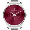 Chronograph in Silber/ Bordeaux