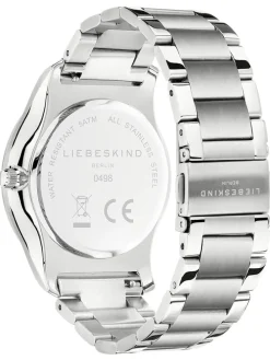 Chronograph in Silber/ Bordeaux