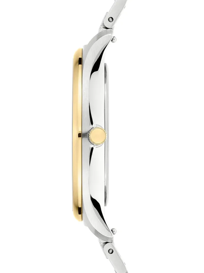 Chronograph in Silber/ Gold/ Weiß