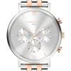 Chronograph in Silber/ Roségold