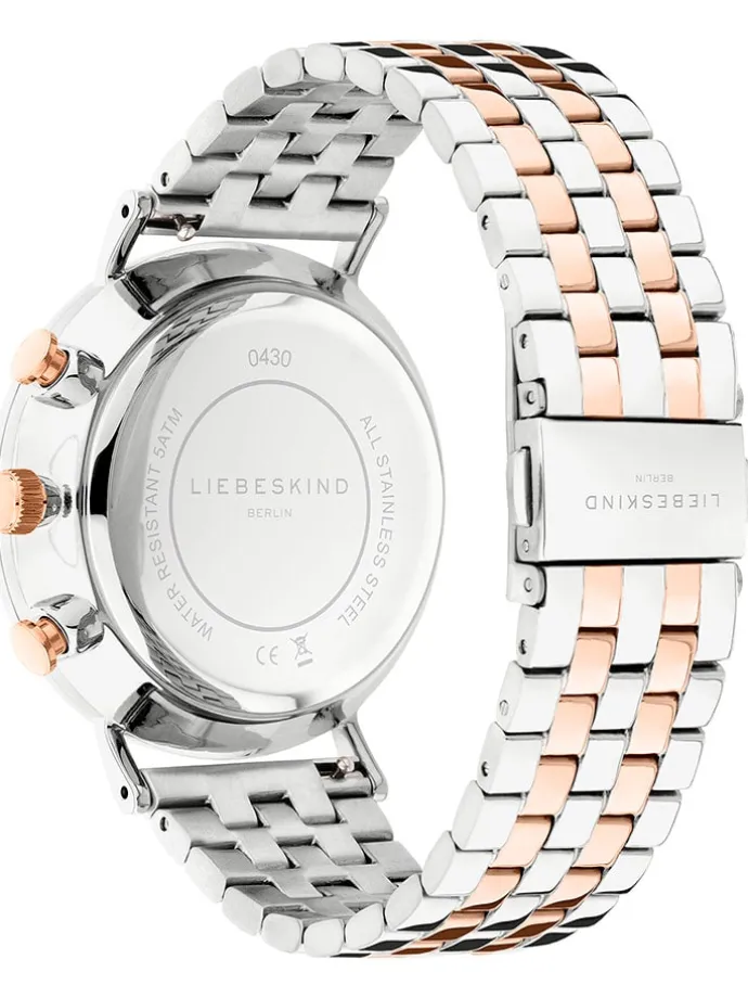 Chronograph in Silber/ Roségold