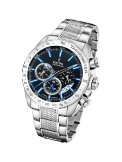 Chronograph-Armbanduhr Festina Timeless Chronograph silber groß (ca. 45mm)