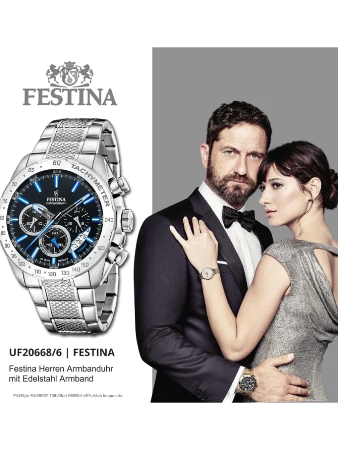 Chronograph-Armbanduhr Festina Timeless Chronograph silber groß (ca. 45mm)