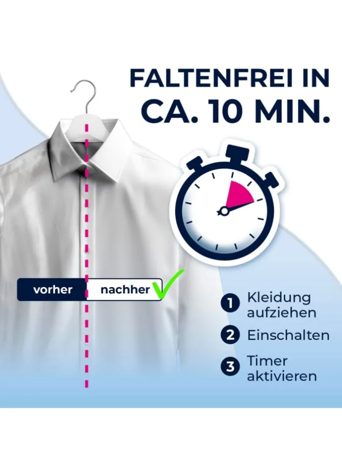 CLEANmaxx Bügler für Hemden, Blusen & Hosen - Schwarz