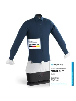 CLEANmaxx Bügler mit Timerfunktion  für Hemden & Blusen - silber/schwarz