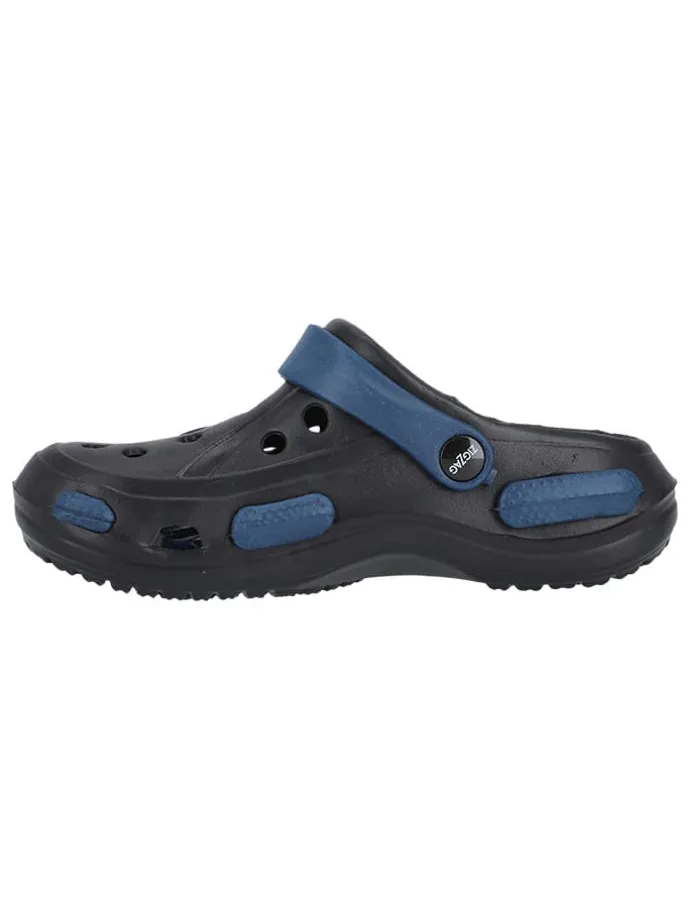 Clogs "Naike" in Schwarz/ Dunkelblau