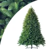 180cm Künstlicher Weihnachtsbaum mit Metallständer in Grün
