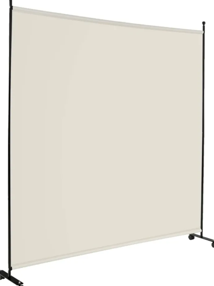 184cm Raumteiler auf Rollen in Beige
