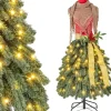150cm Weihnachtsbaum in Schneiderpuppen-Optik in Bunt