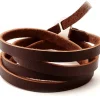 Cognac-Braunes Echt-Leder Wickelarmband für Herren