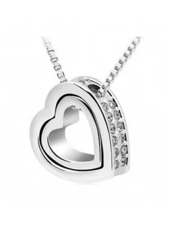 Collier "Zwei Herzen" - Silber