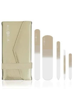 CONTOUR LUXE Glas-Nagelfeilenset in gold