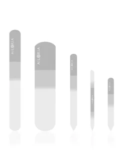 CONTOUR LUXE Glas-Nagelfeilenset in silber