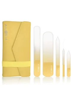 CONTOUR LUXE Glas-Nagelfeilenset in gelb