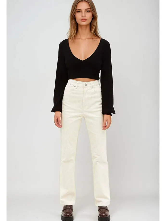 Cordhose in Creme