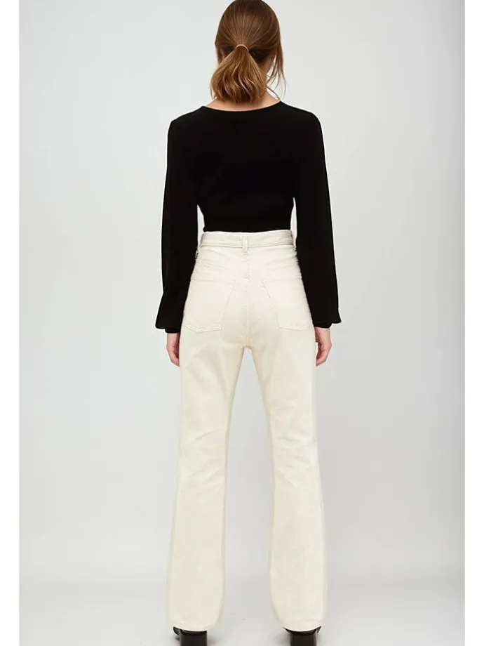 Cordhose in Creme