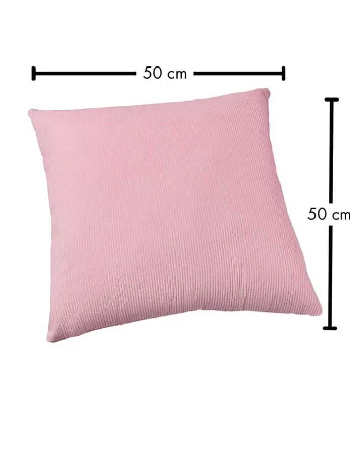 Cordkissen "Wanja" in Rosa - (L)50 x (B)50 cm