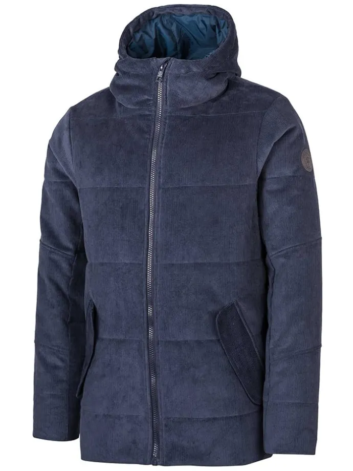 Cord-Steppjacke "New Earth" in Dunkelblau