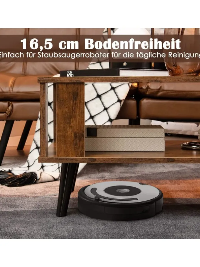Couchtisch 2 Ebenen 70x50x41cm in Braun