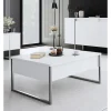 Couchtisch in Weiß/ Silber - (B)90 x (H)60 x (T)40 cm