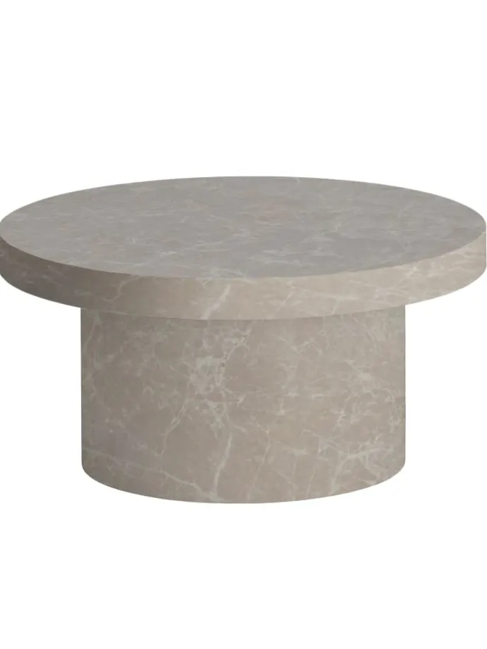 Couchtisch 60x60x30 cm Sandfarben Sofatisch in Stein-Optik Modern, in Beige