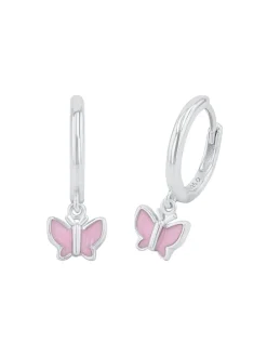 Creolen Silber 925, rhodiniert in Rosa